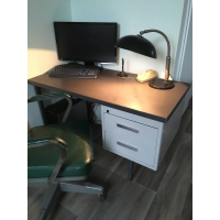 Vintage design industrieel stalen bureau van Gispen